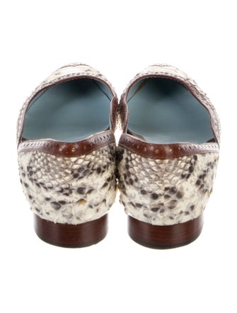 Lambertson Truex Snakeskin Animal Print Ballet Flats