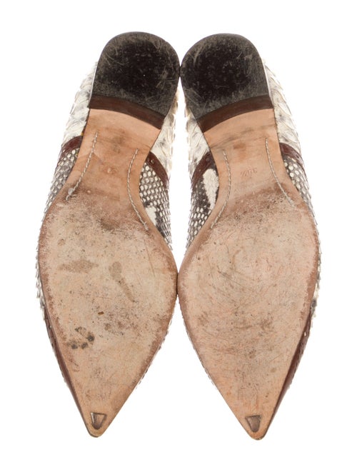 Lambertson Truex Snakeskin Animal Print Ballet Flats