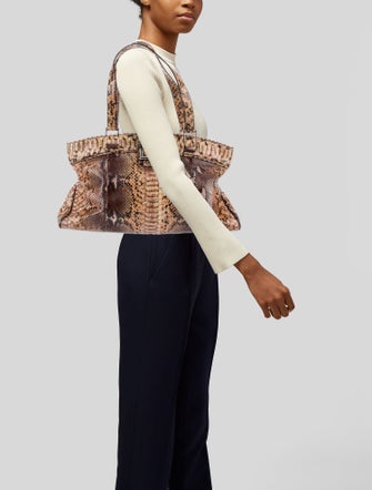 Lambertson Truex Python Shoulder Bag