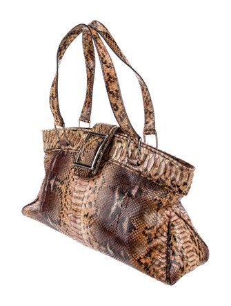 Lambertson Truex Python Shoulder Bag