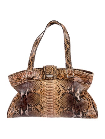 Lambertson Truex Python Shoulder Bag