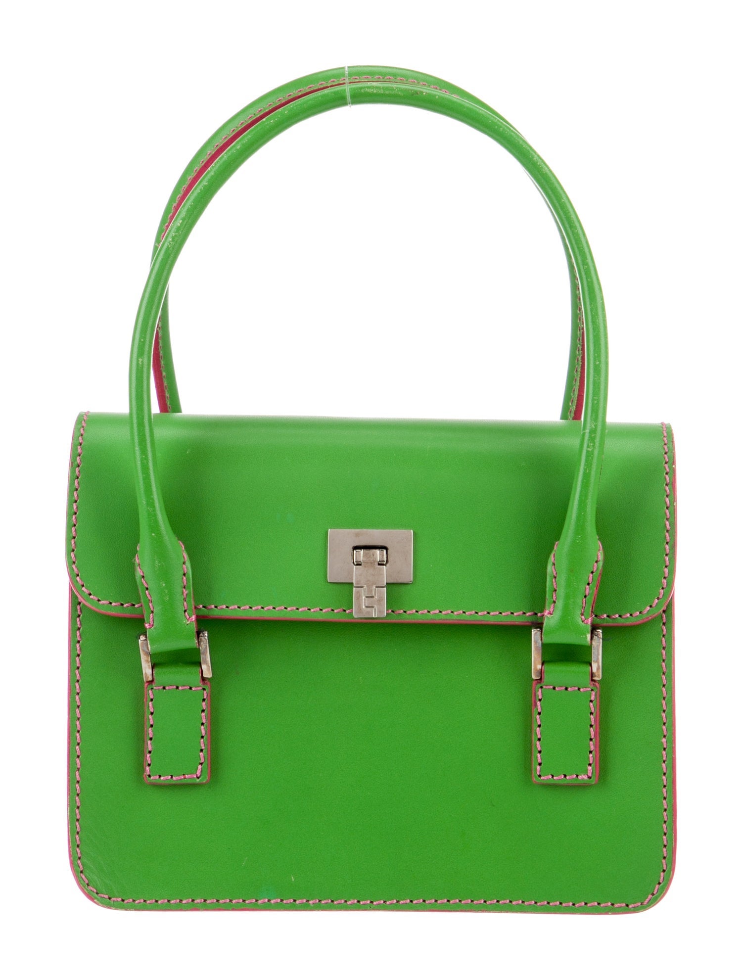 Lambertson Truex Leather Top Handle Bag