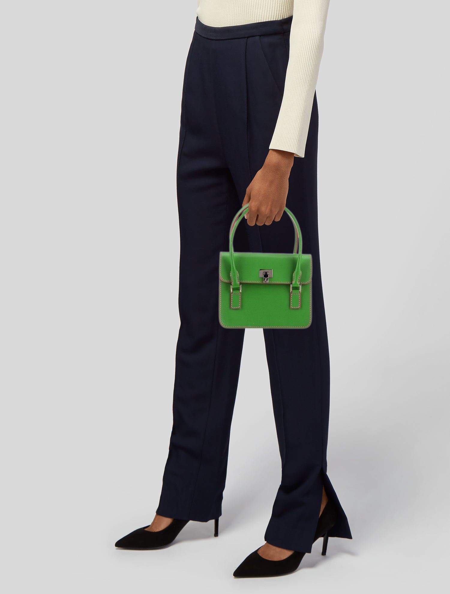 Lambertson Truex Leather Top Handle Bag