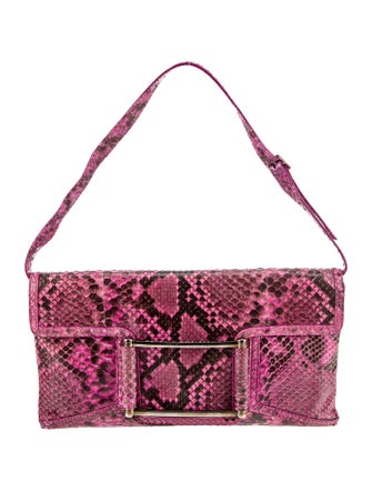 Lambertson Truex Python Shoulder Bag