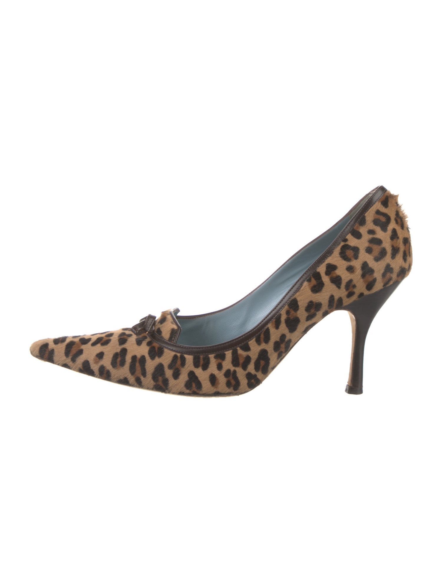 Lambertson Truex Ponyhair Animal Print Pumps