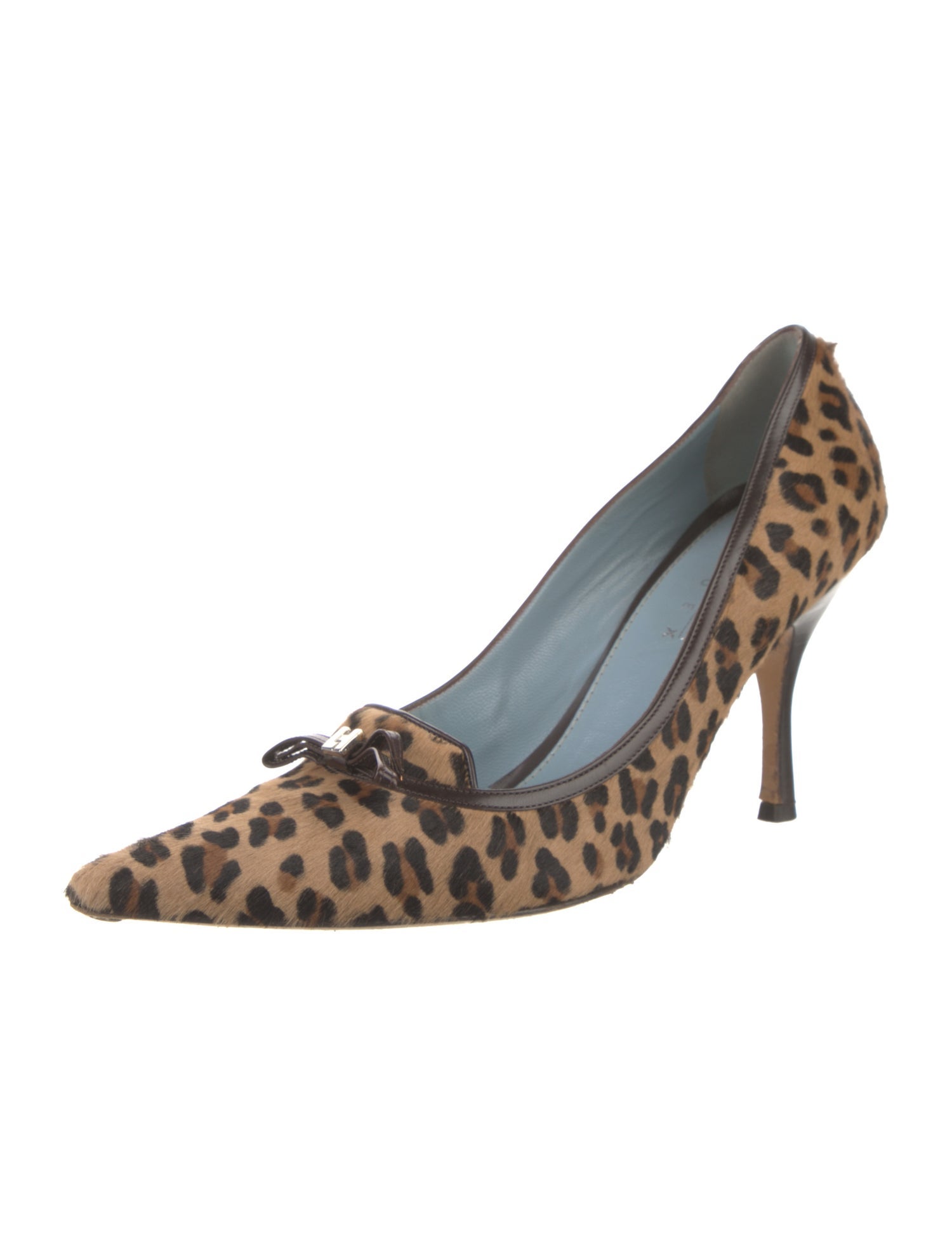Lambertson Truex Ponyhair Animal Print Pumps