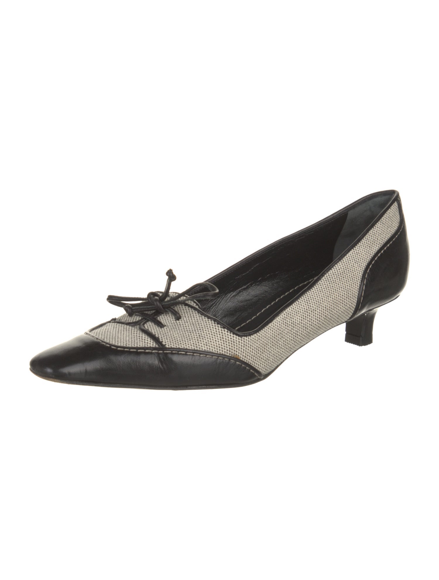 Lambertson Truex Leather Colorblock Pattern Pumps