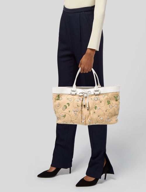 Lambertson Truex Straw Top Handle Bag