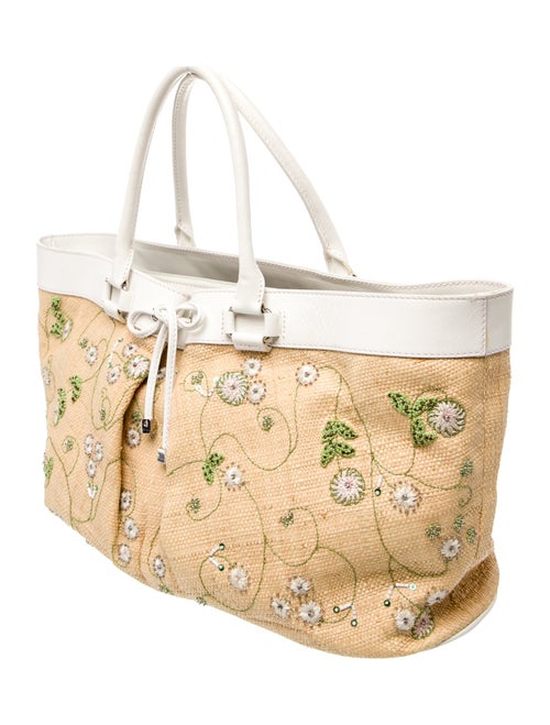 Lambertson Truex Straw Top Handle Bag