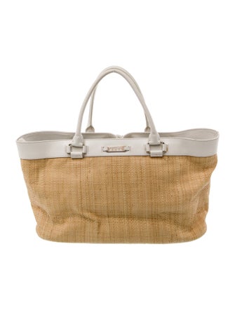 Lambertson Truex Straw Top Handle Bag