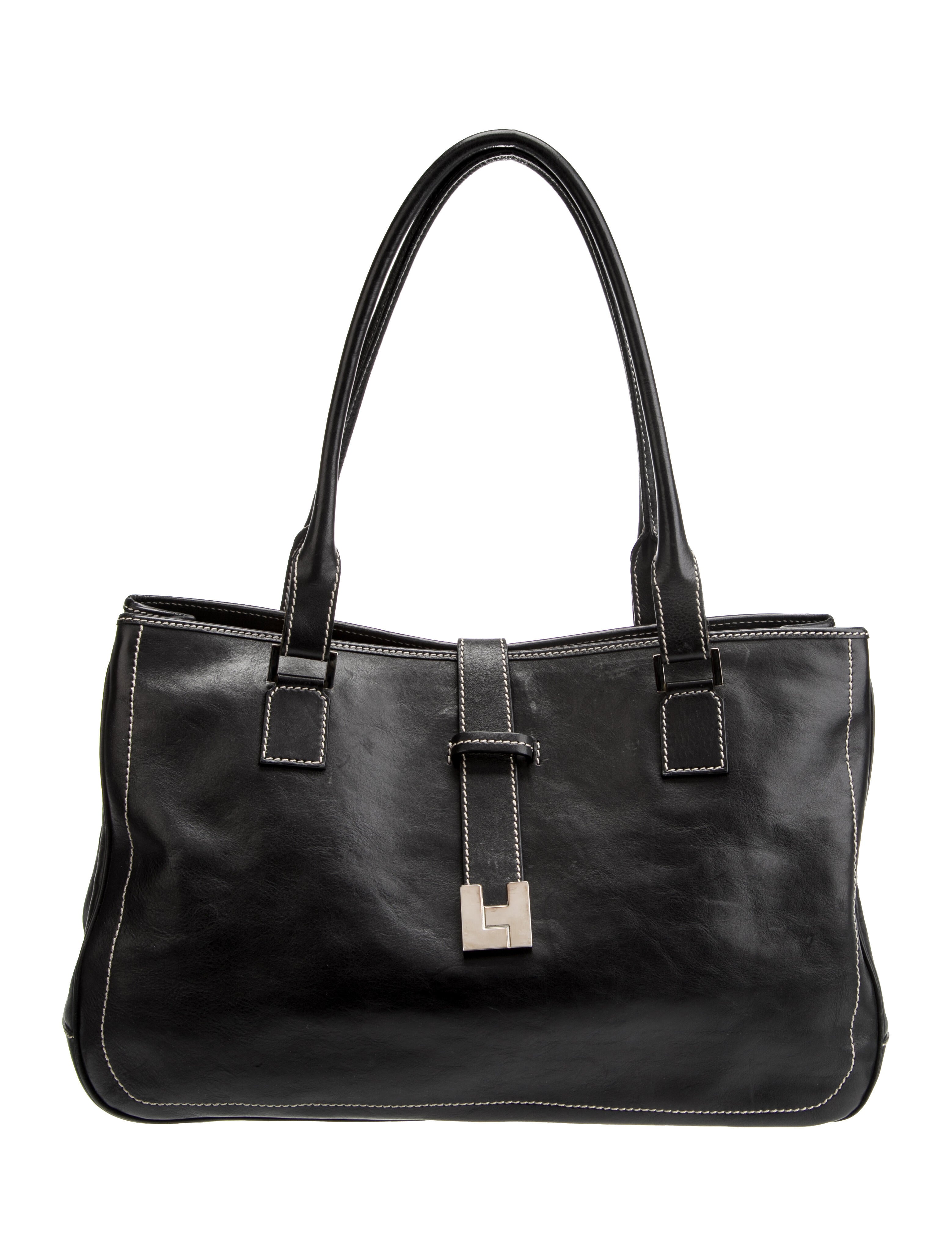 Lambertson Truex Leather Top Handle Bag