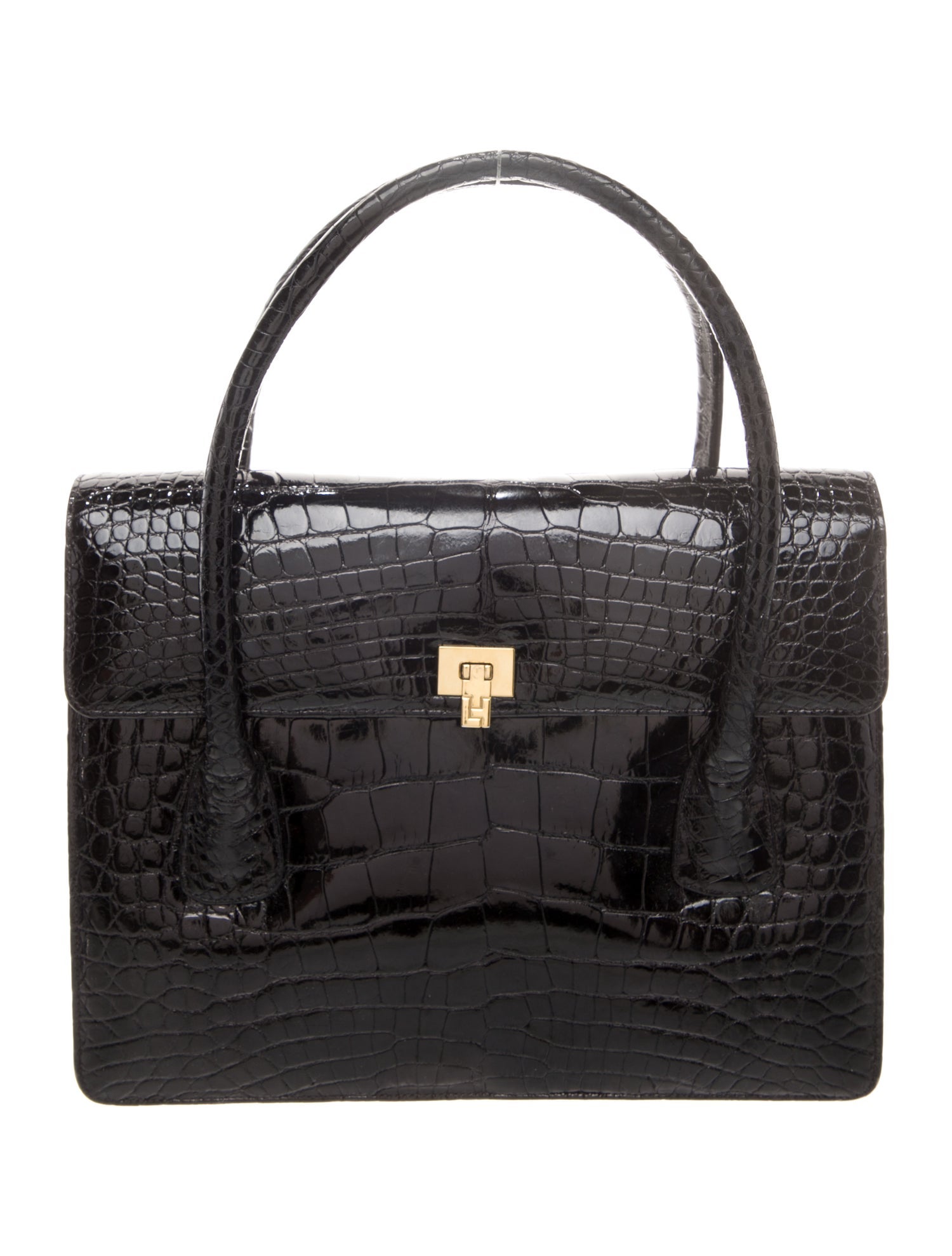 Lambertson Truex Crocodile Top Handle Bag