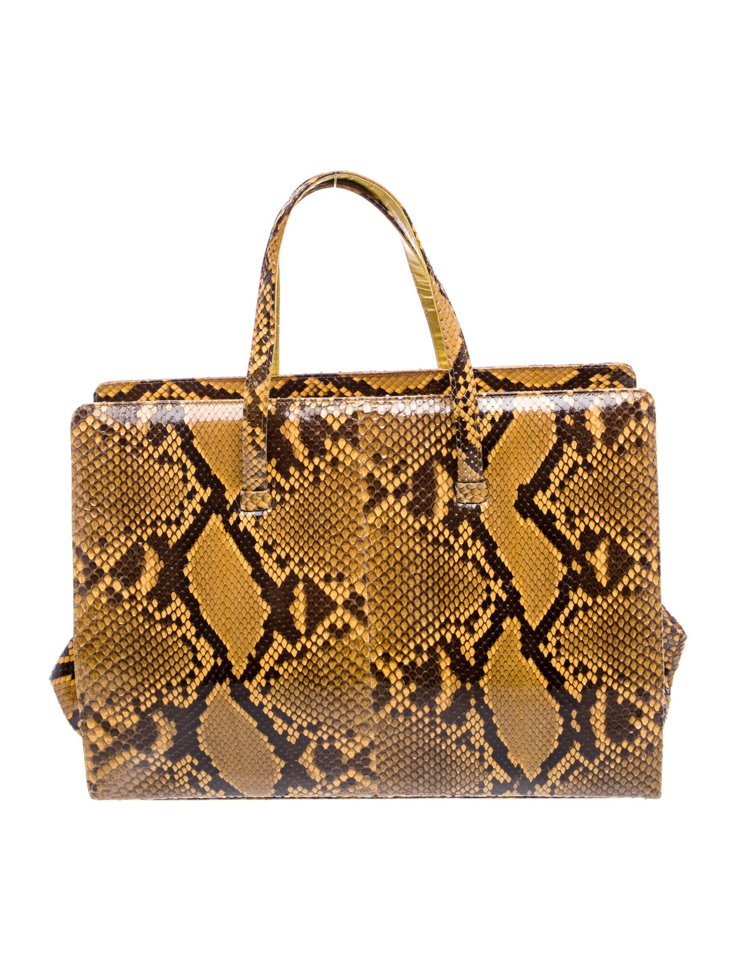 Lambertson Truex Snakeskin Top Handle Bag
