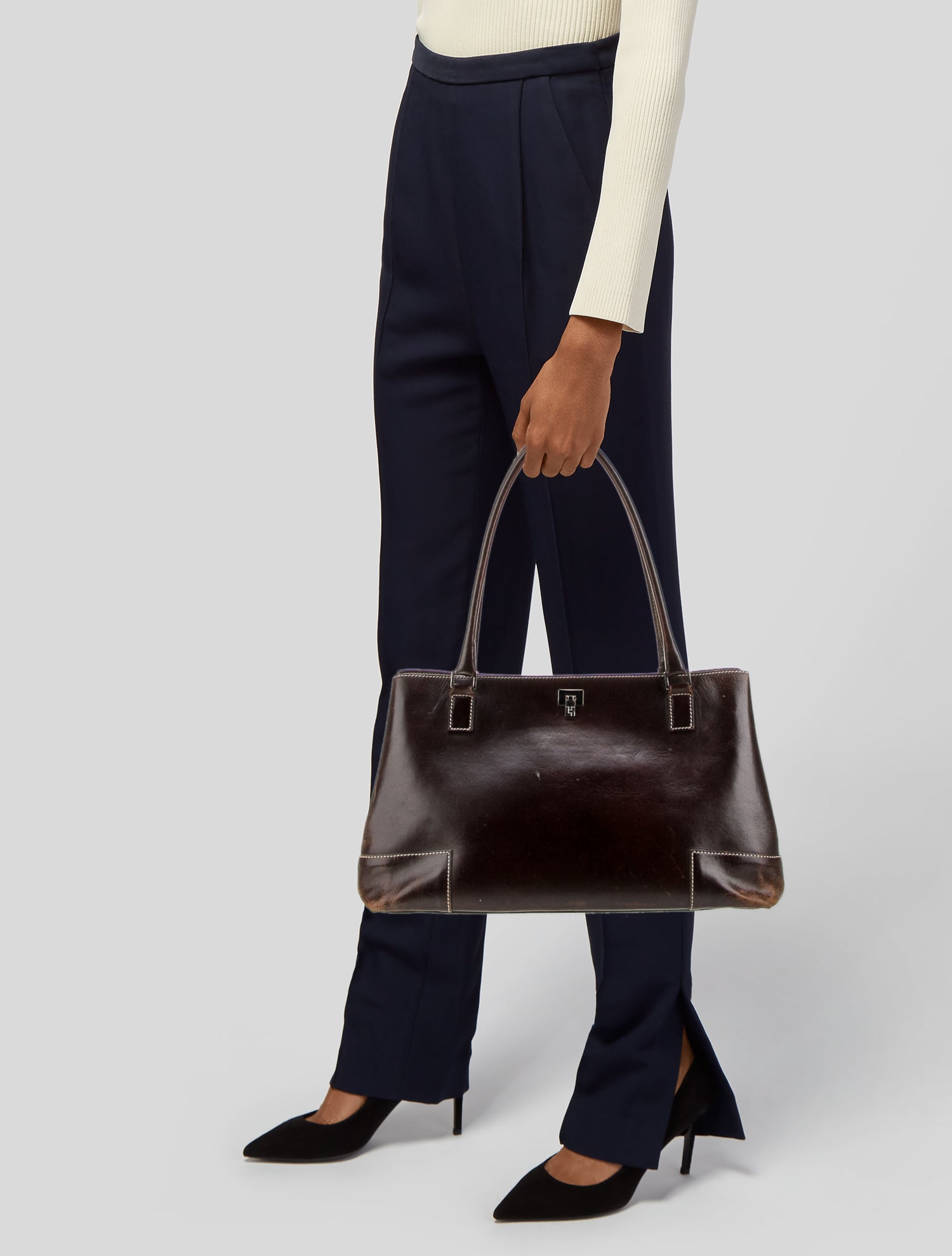 Lambertson Truex Leather Shoulder Bag