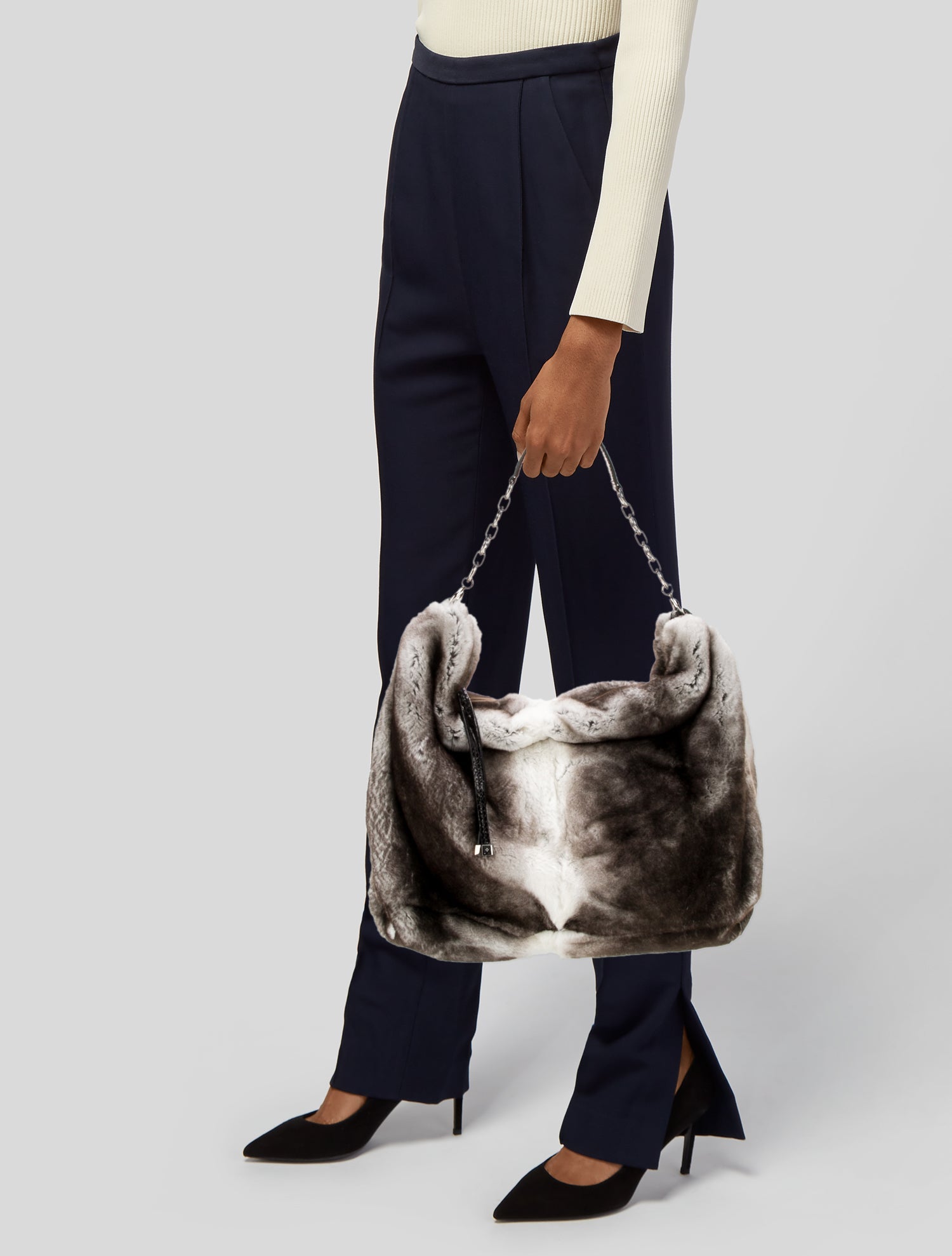 Lambertson Truex Fur Shoulder Bag