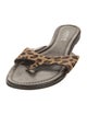 Lambertson Truex Ponyhair Animal Print Slides