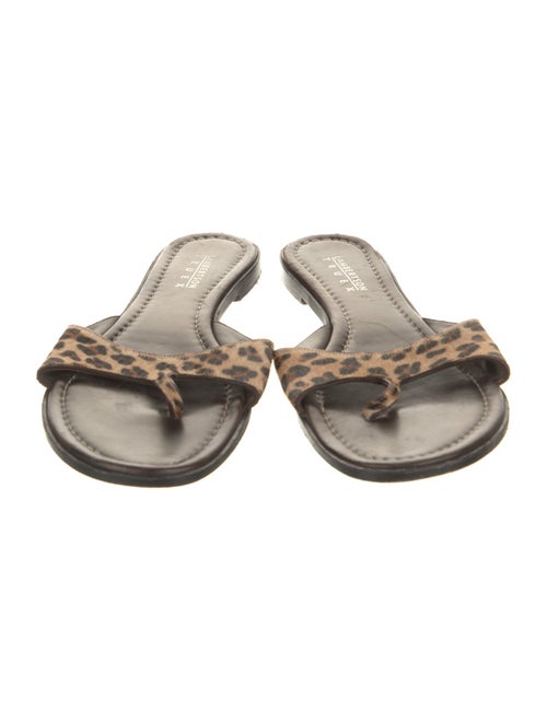Lambertson Truex Ponyhair Animal Print Slides