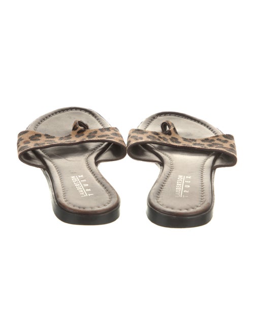 Lambertson Truex Ponyhair Animal Print Slides