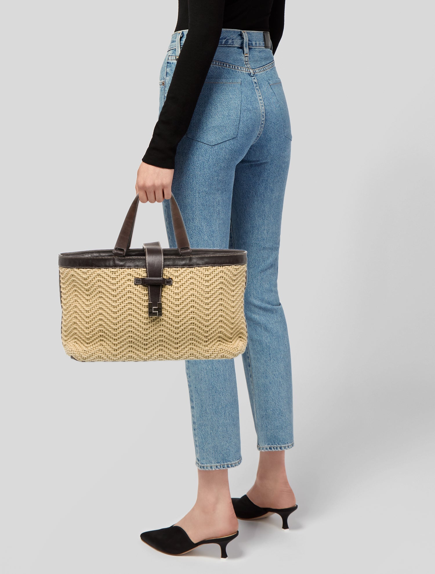 Lambertson Truex Raffia Tote