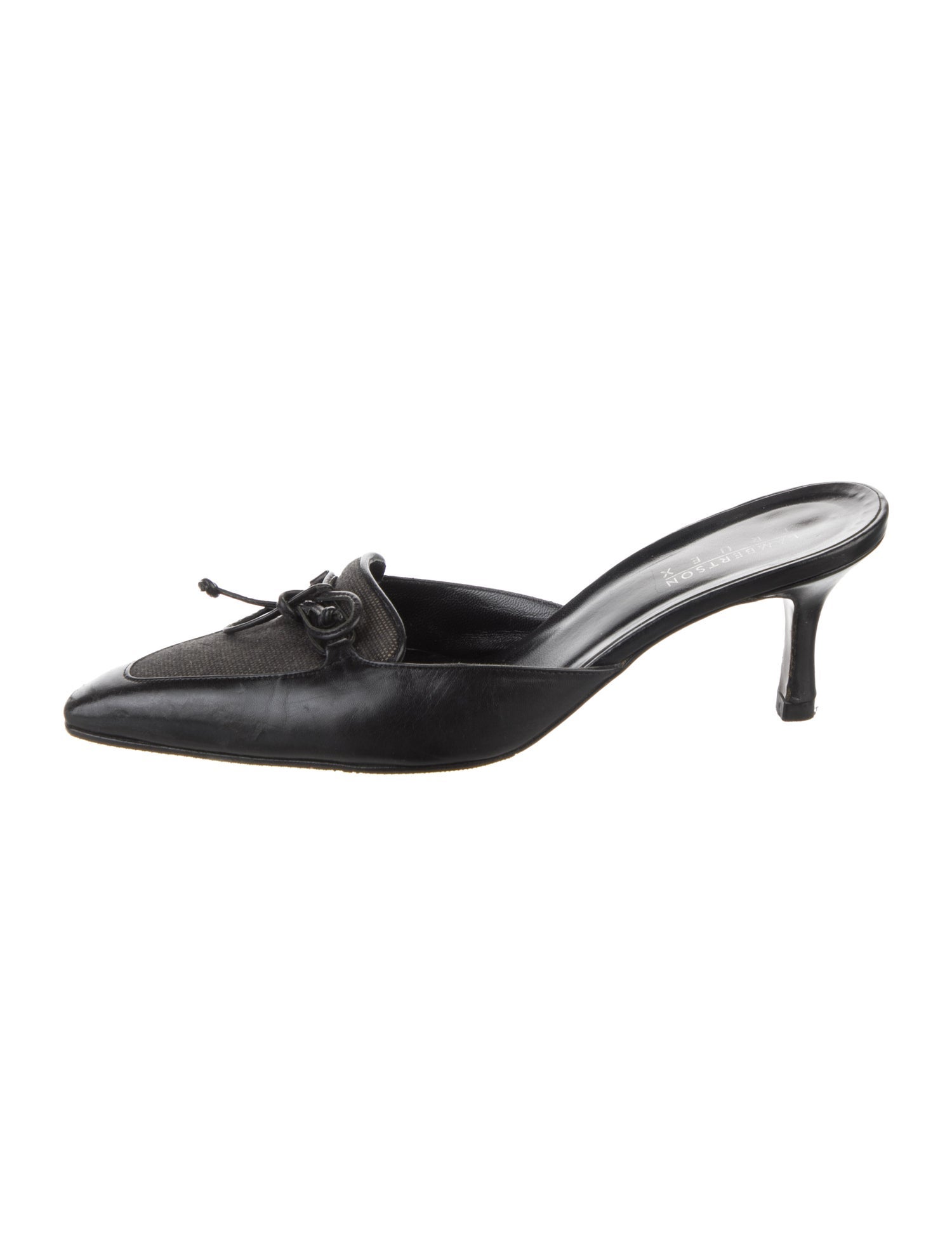 Lambertson Truex Leather Bow Accents Mules