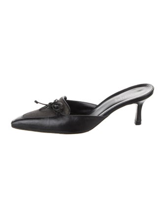 Lambertson Truex Leather Bow Accents Mules