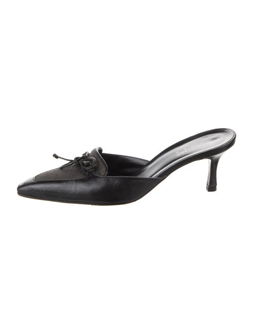 Lambertson Truex Leather Bow Accents Mules