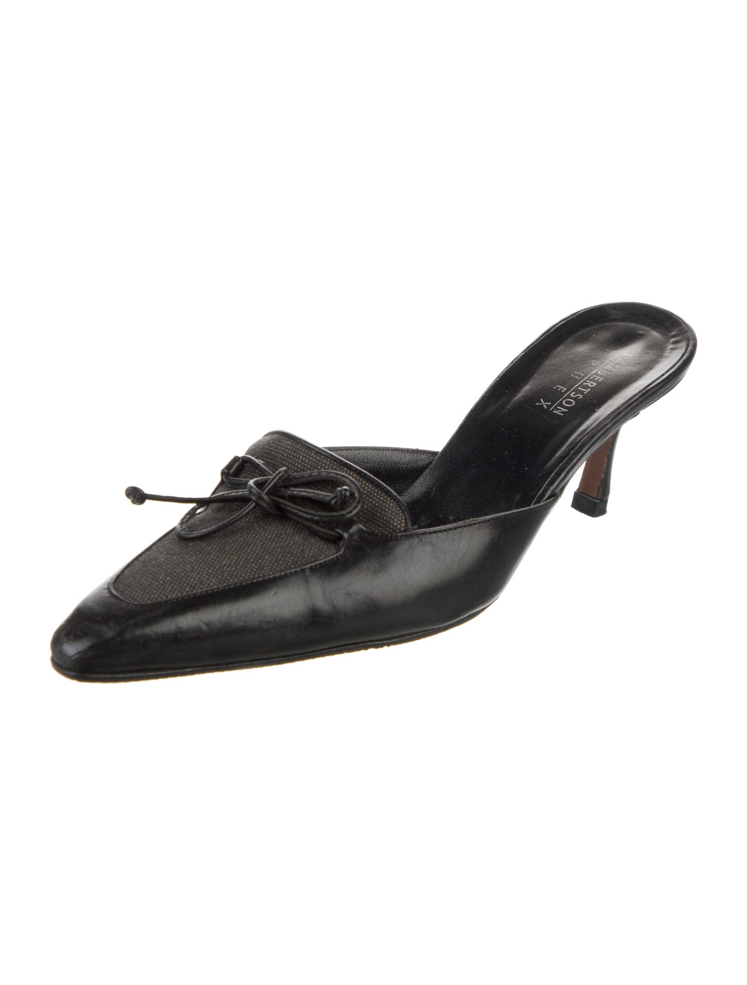Lambertson Truex Leather Bow Accents Mules