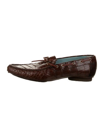 Lambertson Truex Alligator Ballet Flats