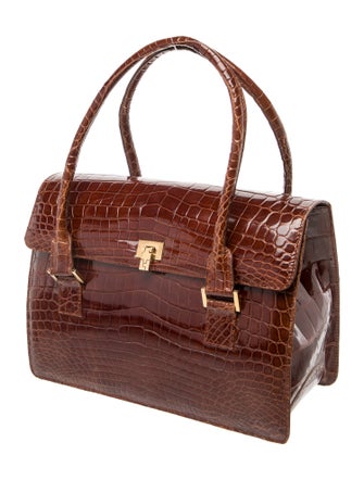 Lambertson Truex Crocodile Shoulder Bag