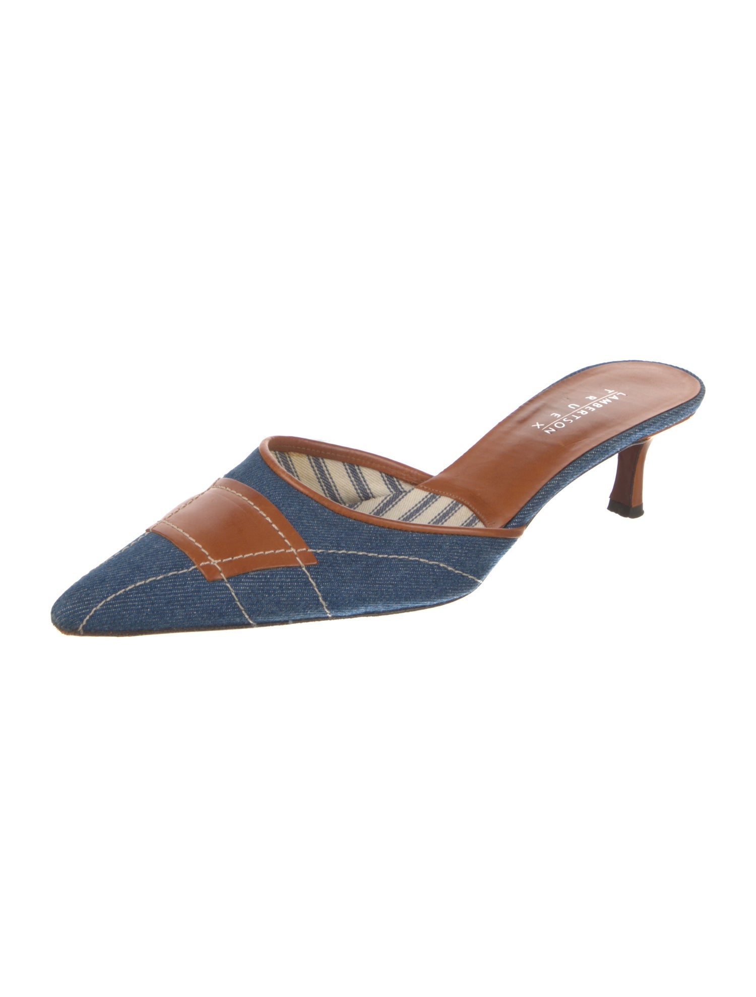 Lambertson Truex Denim Printed Mules