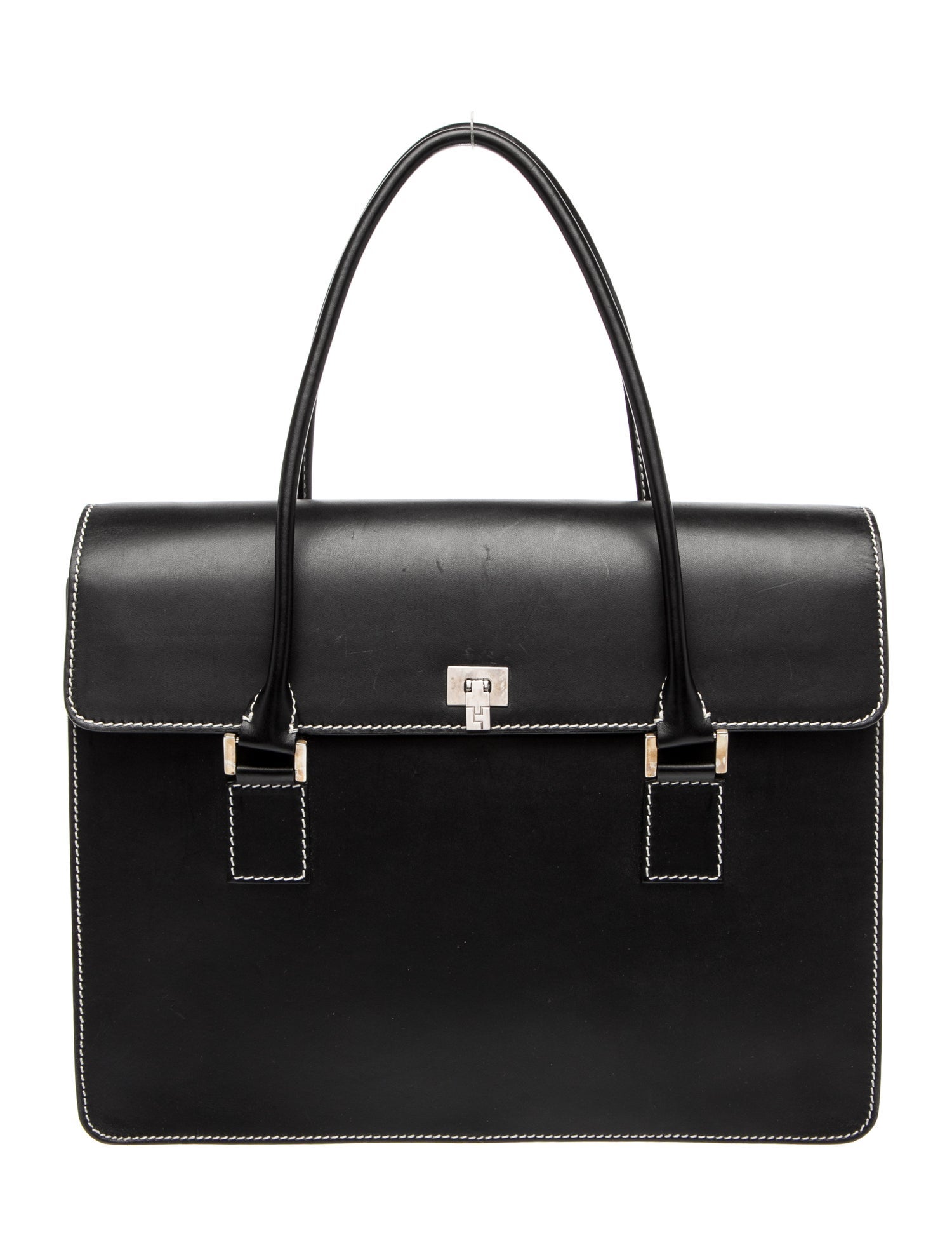 Lambertson Truex Leather Top Handle Bag
