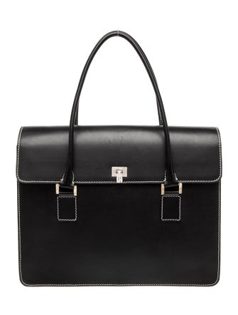 Lambertson Truex Leather Top Handle Bag