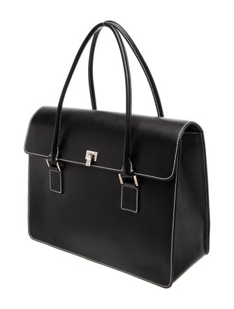 Lambertson Truex Leather Top Handle Bag