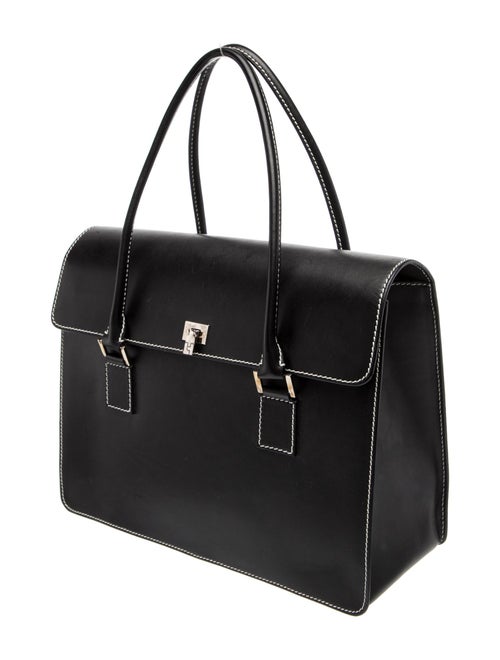 Lambertson Truex Leather Top Handle Bag