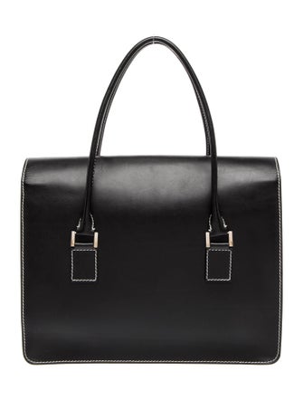 Lambertson Truex Leather Top Handle Bag