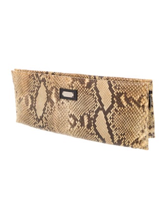 Lambertson Truex Snakeskin Clutch