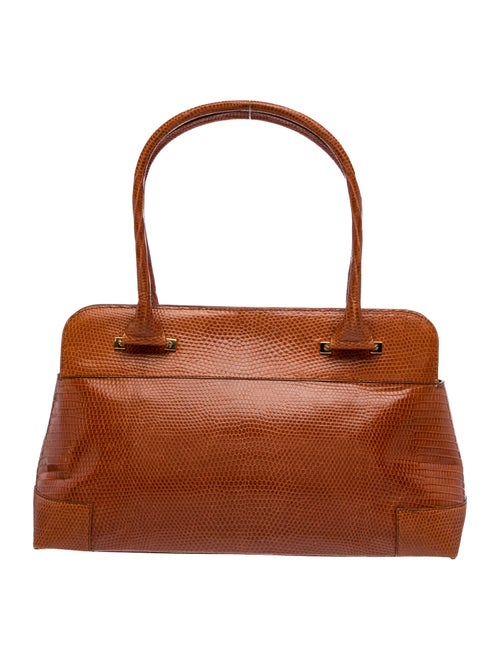 Lambertson Truex Embossed Leather Shoulder Bag