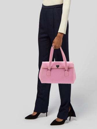 Lambertson Truex Leather Top Handle Bag