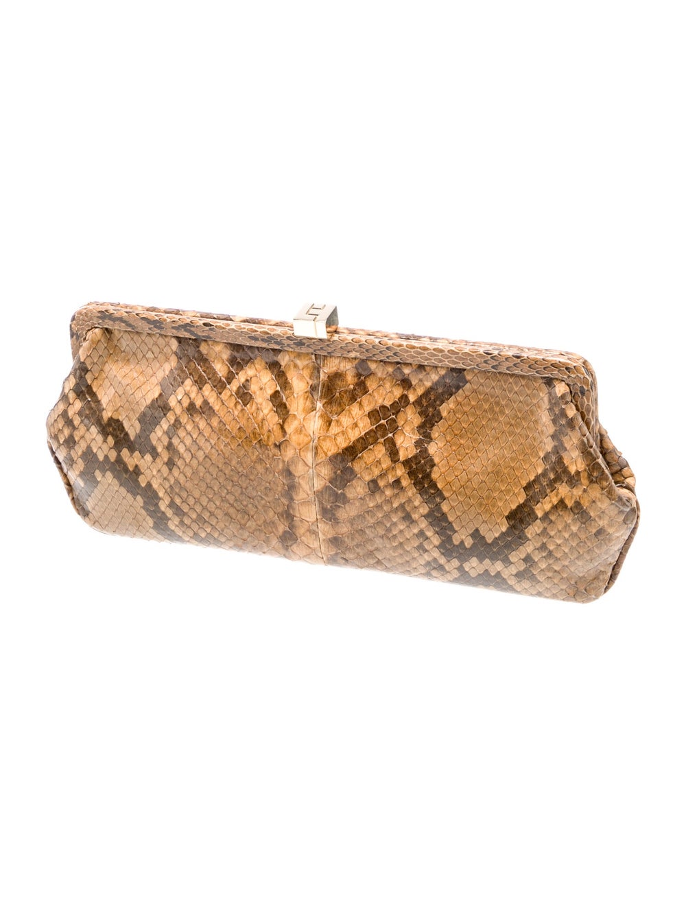 Lambertson Truex Clutch Neutrals Python Animal Pr… - image 3