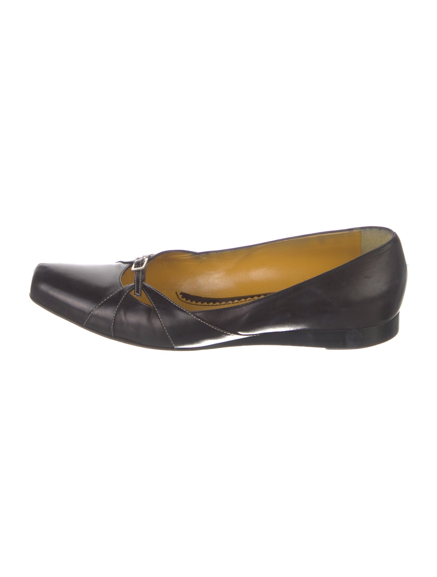 Lambertson Truex Leather Cutout Accent Ballet Flats
