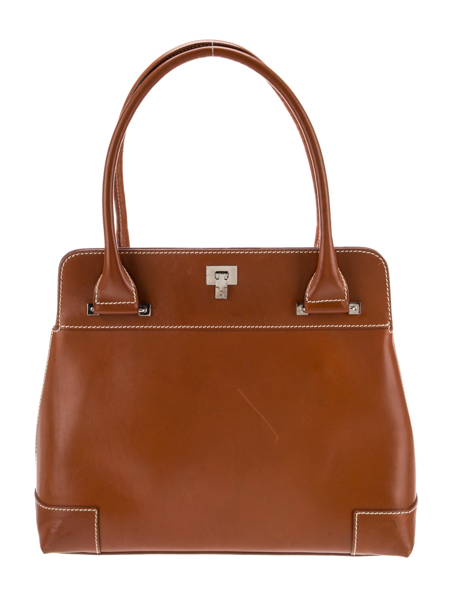 Lambertson Truex Crocodile Top Handle Bag - Pink Handle Bags