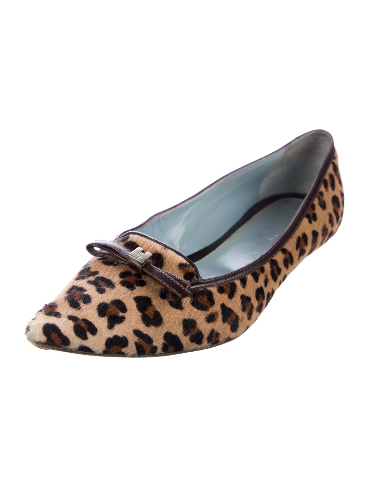 Lambertson Truex Ponyhair Animal Print Flats