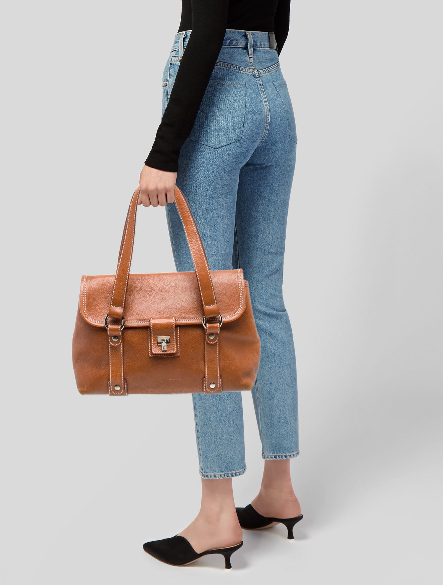 Lambertson Truex Leather Shoulder Bag