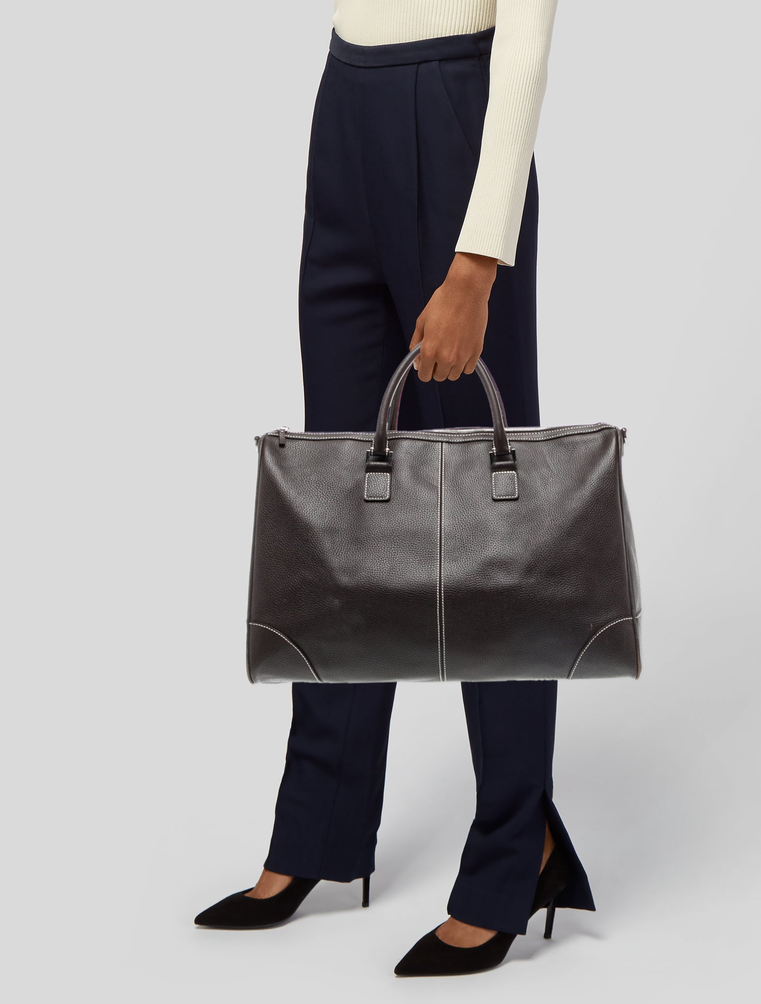 Lambertson Truex Leather Weekender Bag