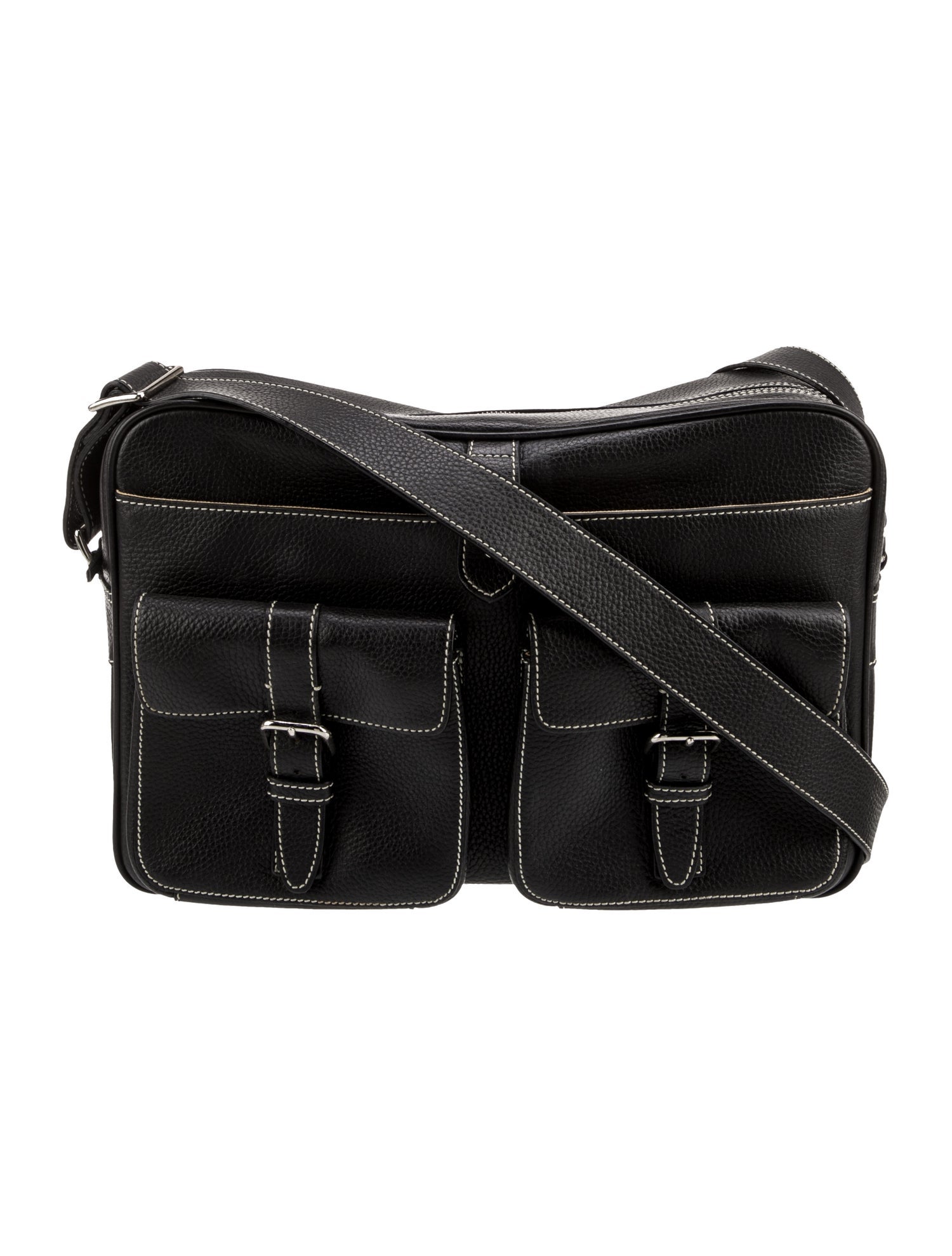 Lambertson Truex Leather Messenger Bag