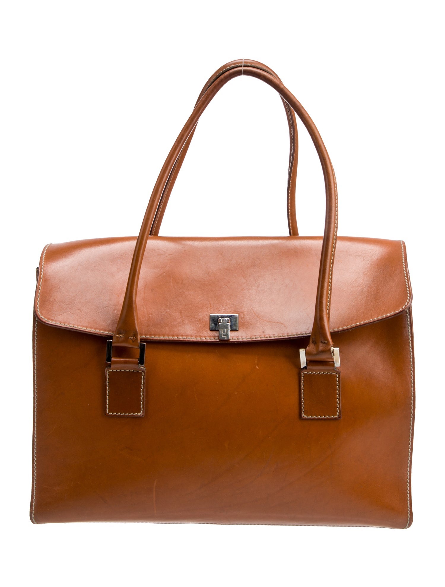 Lambertson Truex Leather Top Handle Bag