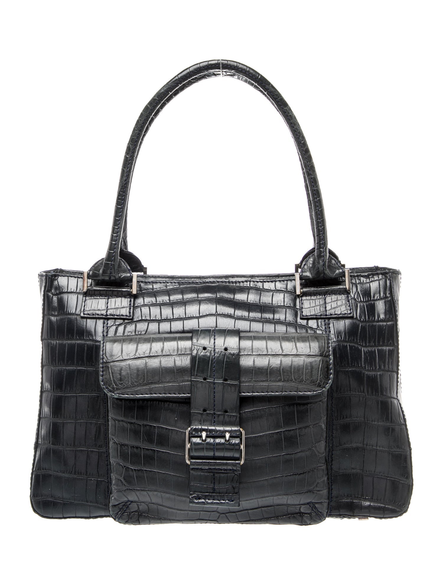 Lambertson Truex Embossed Leather Shoulder Bag