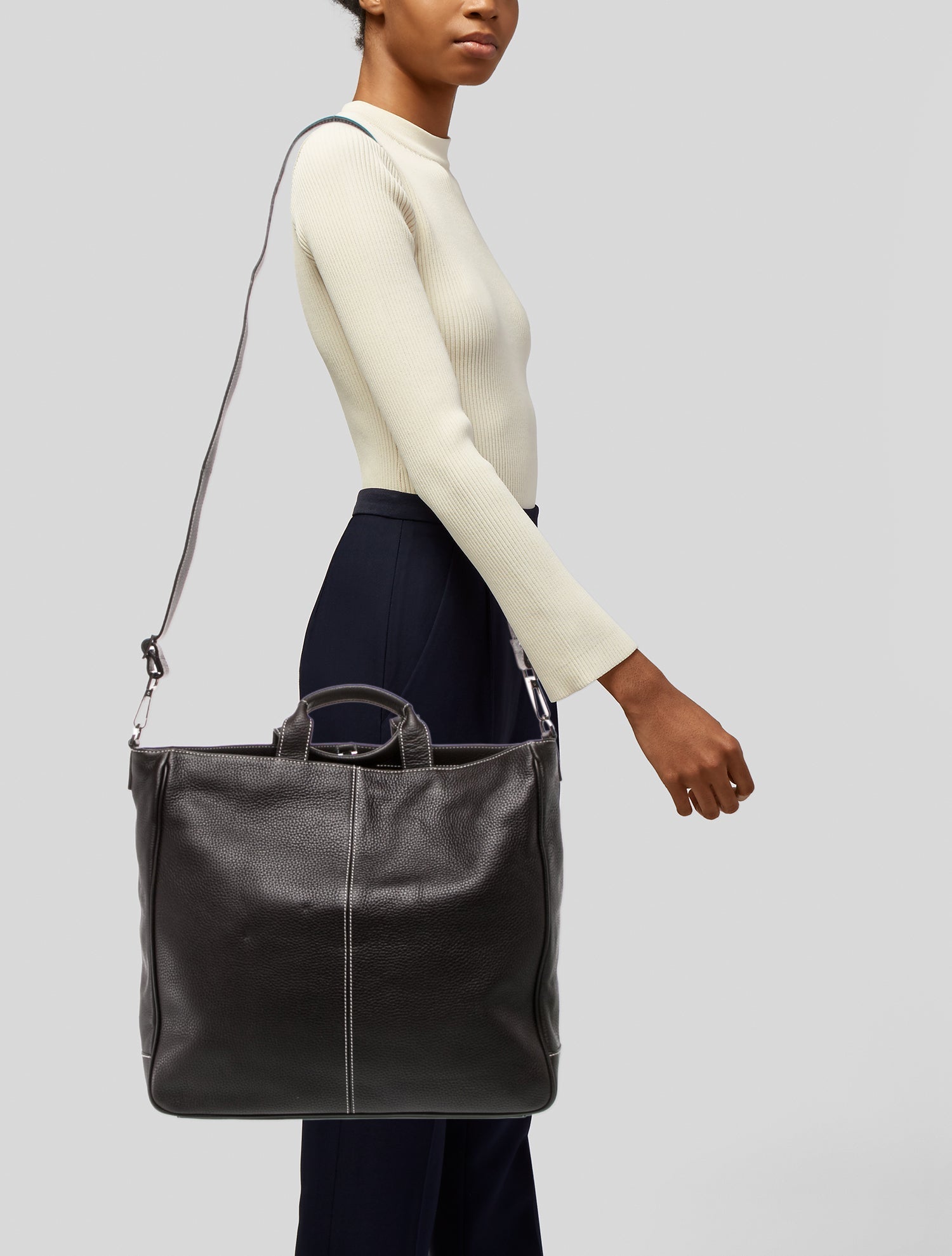 Lambertson Truex Leather Messenger Bag