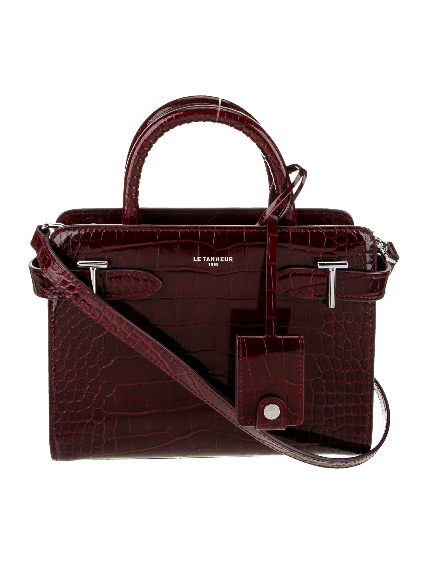 Le Tanneur Embossed Leather Top Handle Bag