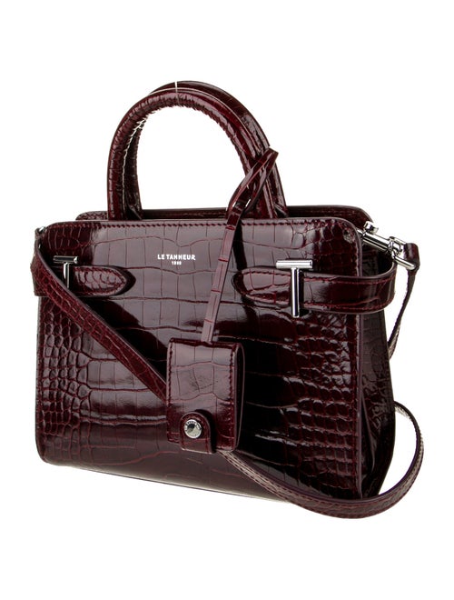 Le Tanneur Embossed Leather Top Handle Bag